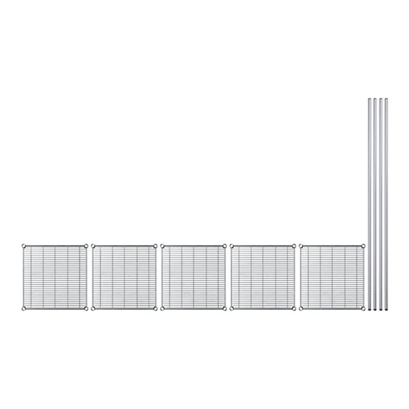 Étagère en métal Herning, Chrome, H 74 po x l 24 po x P 24 po