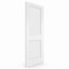 Porte intérieure à deux panneaux en bois blanc de style Shaker, 24 po x 80 po, avec surface apprêtée