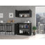 Armoire, deux tablettes noires