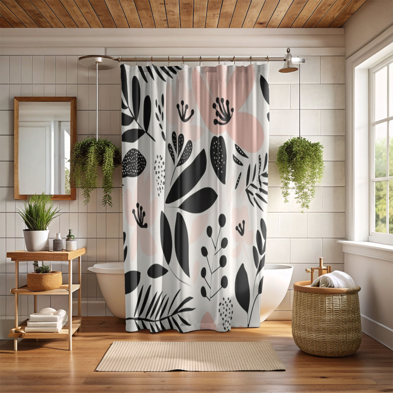 Rideau de douche Cherry Blossom - Premium 59, H 74 po x l 71 po