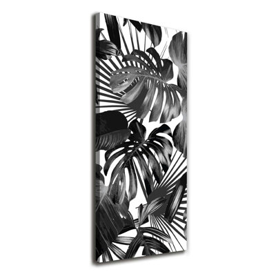Tropical Leaves 1 Piece Wrapped Canvas Wall Art