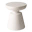 Table d'appoint ronde moderne Ashbie, table d'appoint intérieure/extérieure en fibre de pierre avec plateau en forme de bol et pied central, conception résistante aux intempéries pour salon, terrasse et jardin-1414526772