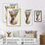 Mignon bébé renard avec couronne florale I - animaux, art mural sur toile-1194996734-1194996731