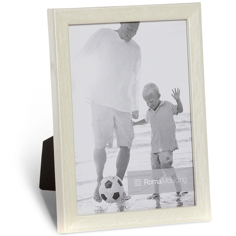 Cadre photo Lavo, 5 po x 7 po, Blanc étincelant
