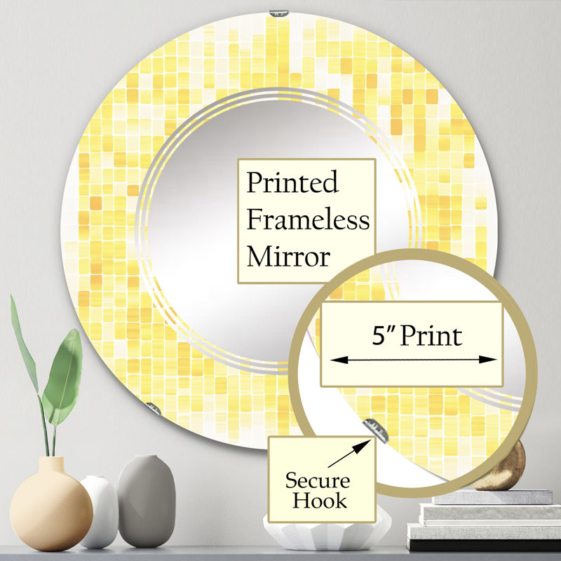 Avarna - Miroir mural moderne rond, 24 po x 24 po