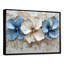 Impression sur toile rhododendron crème velours bleu Rhododendron II-711642875-711642873-616590845