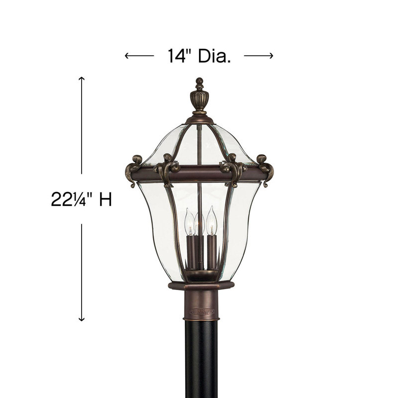 San Clemente Outdoor 1-Light Lantern Head, Copper Bronze