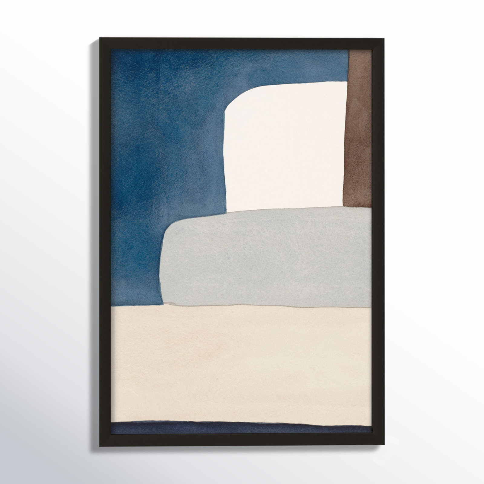 Distant Blue by Julia Balfour, 14" W x 20" H, Black