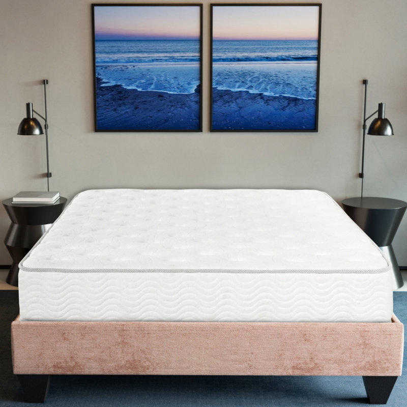 Grand matelas 9 po Avec système de ressorts ensachés, couche de mousse, support latéral, transfert de mouvement faible, matelas pour chambre à coucher, tricot doux, soulagement, installation facile