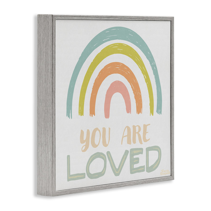 «You Are Loved Rainbow», estampe numérique par Carrie Cantwell, Estampe numérique Farmhouse, H 17 po x l 17 po