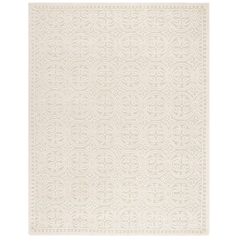 Steve Cambridge Hand Tufted Wool Geometric Rug, Rectangle 9' x 12'