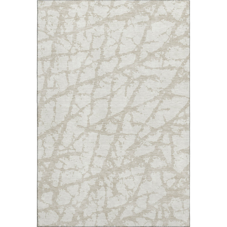 Premium Machine Washable Prisco Ivory Rug