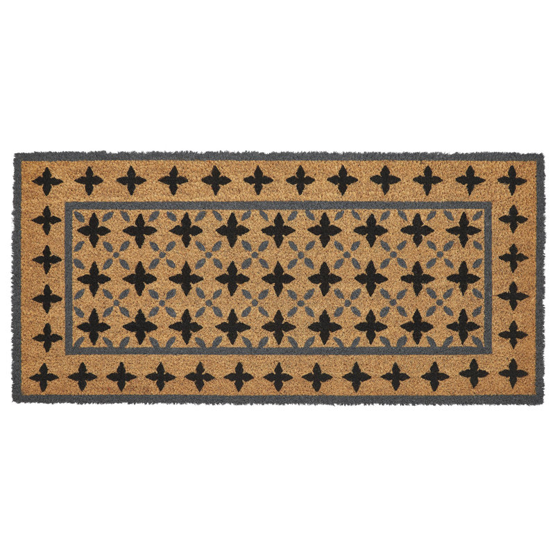 Tapis Durango noir gris Coir, L 17 po x L 36 po