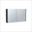 Armoire à pharmacie à double porte H 19,7 "x l 31,5" Bouti, trois tablettes intérieures pour la salle de bain, noir cuisine-31270720