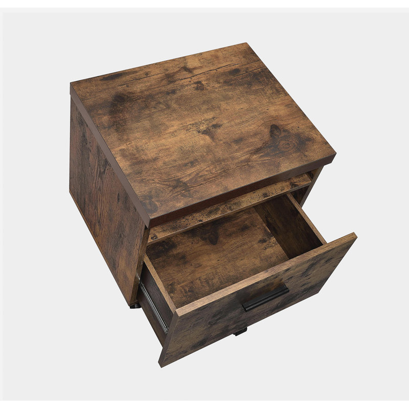 Bob Weathered Oak & Black Finish File Cabinet