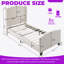 Structure de lit tapissier Dormé très grand \ grand \ double \ lit simple avec velours en peluche, support à 12 lattes, pieds en bois massif-911956965-911956970