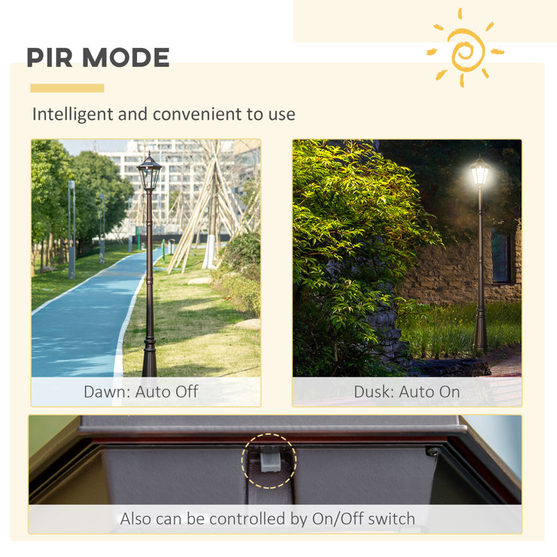 Solar Powered Integrated LED Metal Pathway Light