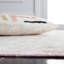 Tapis viscose rose / crème