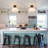 Single-Light Ribbed Milk Glass Flush Mount