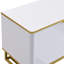 TV Cabinet with Four Doors, Gold Geometric Texture, Cable Holes, Metal Frame-129030343