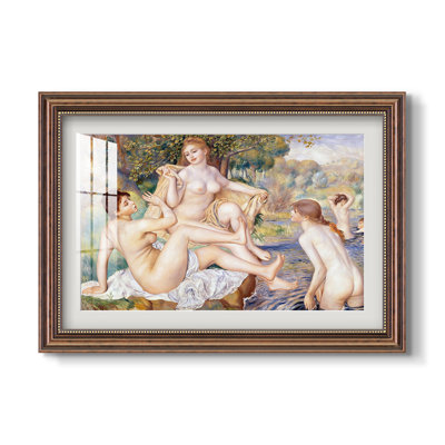 Les grandes baigneuses (Les Grandes Baigneuses), 1884-1887-Pierre-Auguste Renoir-Custom Framed Print