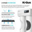 Système de filtration sous-évier à 2 étages KRAUS Purita avec robinet de robinet d'eau potable à poignée simple-103150495