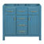 Armoire de salle de bain moderne 36 po - Bleu, bois massif, 4 tiroirs, 2 armoires, bois imperméable et portes