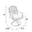 Chaise de patio pivotante avec coussin Fiddemon