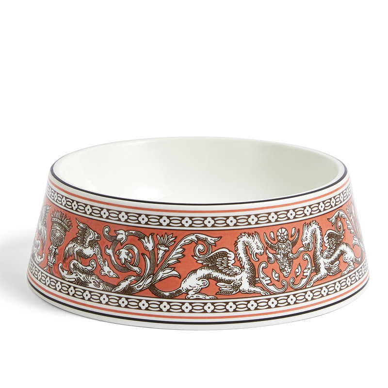 Florentine Citron Pet Bowl 21cm 8.2in, Orange