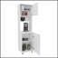 Garde-manger blanc avec tablettes ouvertes et 2 portes pour des solutions de rangement élégantes et fonctionnelles