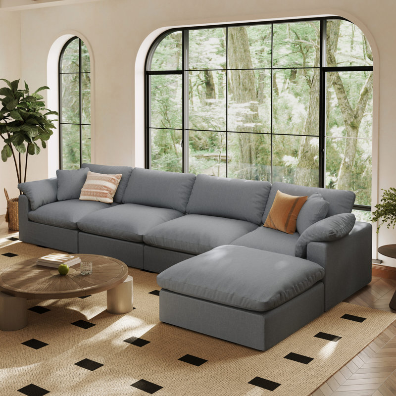 Canapé modulaire surdimensionné Cloud, Gris, 5