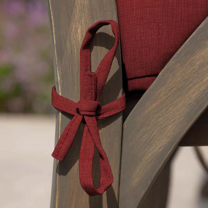 ARDEN Outdoor Dining Chair 4" Cushion, Ruby Solid Color