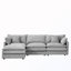Canapé modulaire en L en chenille avec repose-pieds mobile-1912173797