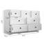 Chest Of Drawer With 7 Drawers White Colour Farm Door
