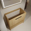 Meuble-lavabo autoportant 36 po 36 po, contreplaqué, 2 portes, résistant à, assemblage facile, conception américaine, contreplaqué chêne brillant avec résistance à l'humidité, lueur