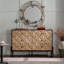 Buffet 48,21 "Mid-Century à 6 tiroirs - Bois massif et panneau de fibres à densité moyenne 3D