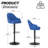 PU Leather Swivel Modern Bar Stools, Adjustable Counter Height Barstools with Backrest and Footrest-112497313