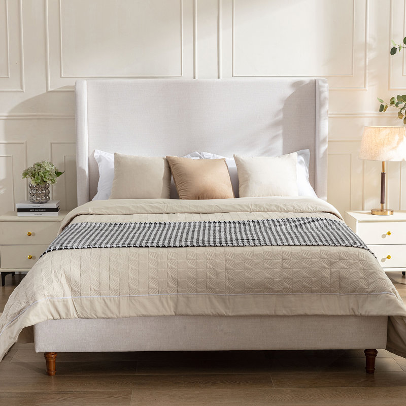 Grand lit tapissier Harper
