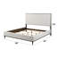 Lit rembourré Dzianis en tissu gris clair, blanc et brun-91590216