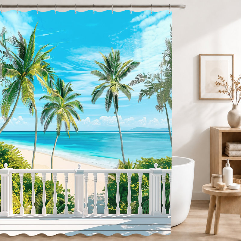Shower Curtains with Hooks Included