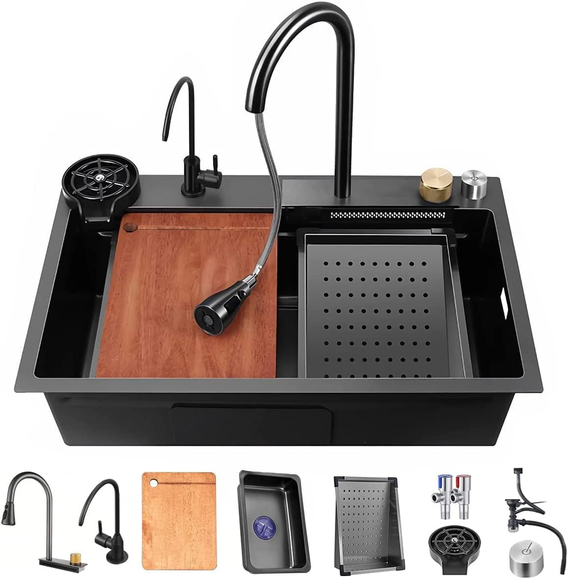 Xersbav 31" L x 18" W Drop-in Kitchen Sink with Faucet | Wayfair
