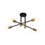 4-Light Sputnik Modern Linear Semi Flush Mount
