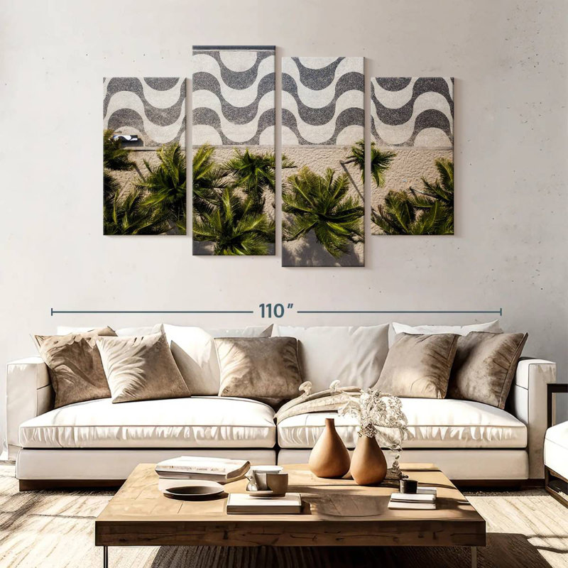 Gillard Copacabana Sidewalk Palms, 54" H x 84" W