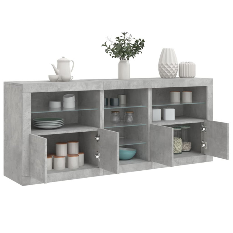 Basibul 181.5cm Sideboard, Concrete Grey