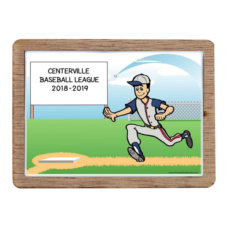 Joueur de baseball personnalisé - aimant en bois pour homme - excellent cadeau!, Oui
