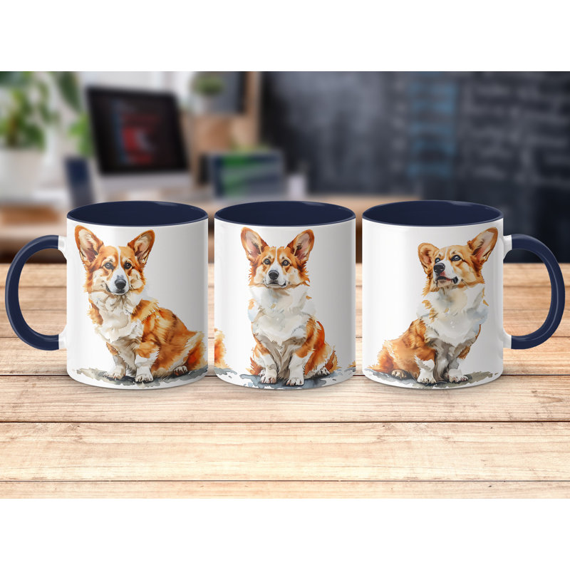 Ceramic Coffee Mug, 2, Navy