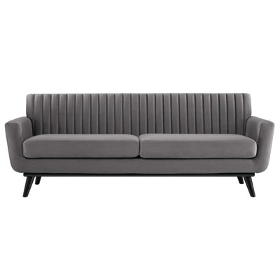 Engage Channel Tufted Fabric Sofa