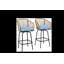 Tabourets de bar 2 pièces (bleu)