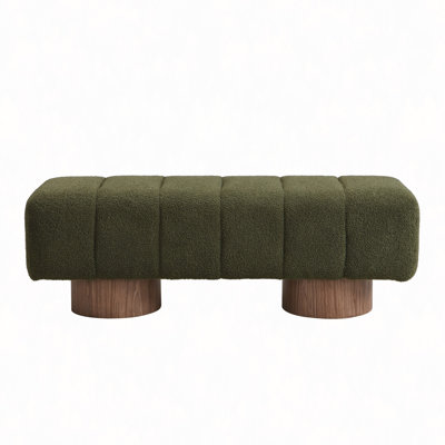 Marlon Dining Bench With Wooden Base