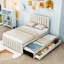 Lit plateforme tapissier avec lit gigogne et 3 tiroirs-454993889-454993888